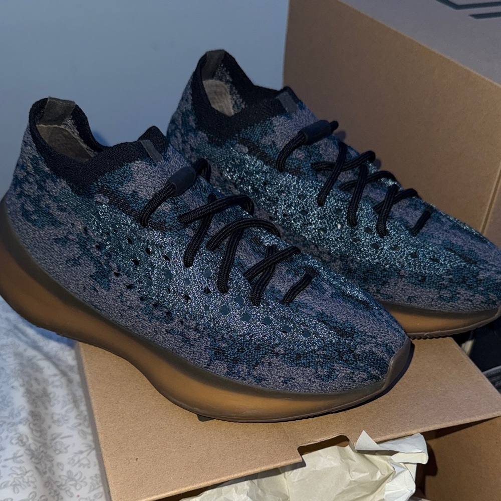 Yeezy Blue and Brown Sneakers